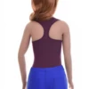 Sleeveless racerback cotton tank bodysuit with scoop neck, smooth under a shirt or worn with jeans.