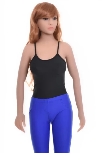 Sleeveless scoop-neck microfiber bodysuit with slim straps and brazilian back, smooth and close.