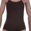 Slim cotton-blend tank bodysuit with brazilian coverage, a pared-back warm-weather base layer.