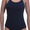 Slim cotton-blend tank bodysuit with brazilian coverage, breathable and easy for warm-weather wear.