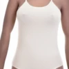 Slim cotton-blend tank bodysuit with brazilian coverage, breathable and easy for warm-weather wear.
