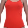 Slim cotton-blend tank bodysuit with brazilian coverage, breathable and easy for warm-weather wear.