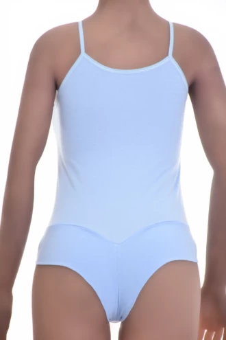 Slim cotton-blend tank bodysuit by Tiara Galiano with brazilian coverage, a pared-back warm-weather base.