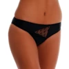 Smooth microfiber bikini briefs with a small floral lace inset and a high leg, low rise cut.