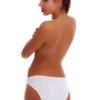 Smooth seam-free microfiber bikini briefs with a worked lace detail at the side and a high leg.