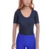 Smooth microfiber bodysuit with brazilian back, fine and invisible under fitted clothing for a clean line.