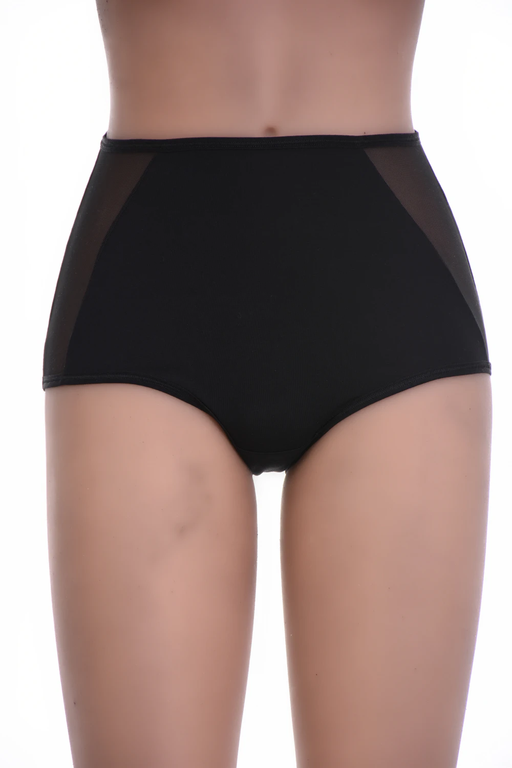 Smoothing high-rise cotton briefs that stay flat under close-fitting clothes, with a wide band.