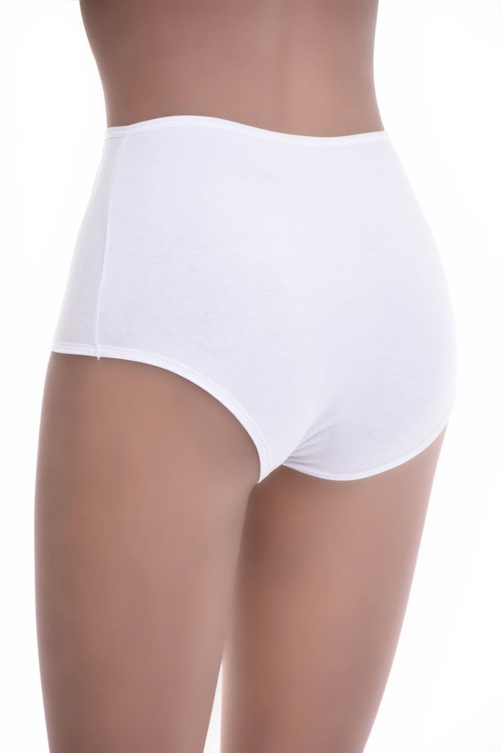 Soft breathable high-waisted cotton briefs cut to sit at the natural waist for everyday wear.
