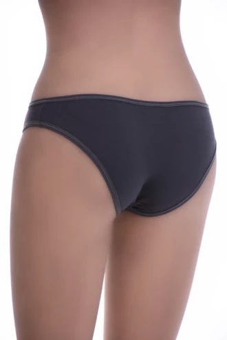 Soft cotton bikini briefs with a slim flat waistband that stays smooth under fitted clothing.