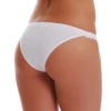 Soft cotton bikini briefs with a scalloped lace waistband over an opaque, breathable body.