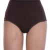 Soft cotton Brazilian panties with a raised waist and breathable mesh back, comfortable for everyday wear.