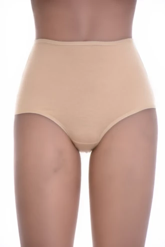 Soft cotton-blend high-rise briefs that stay smooth under fitted dresses, with full coverage.