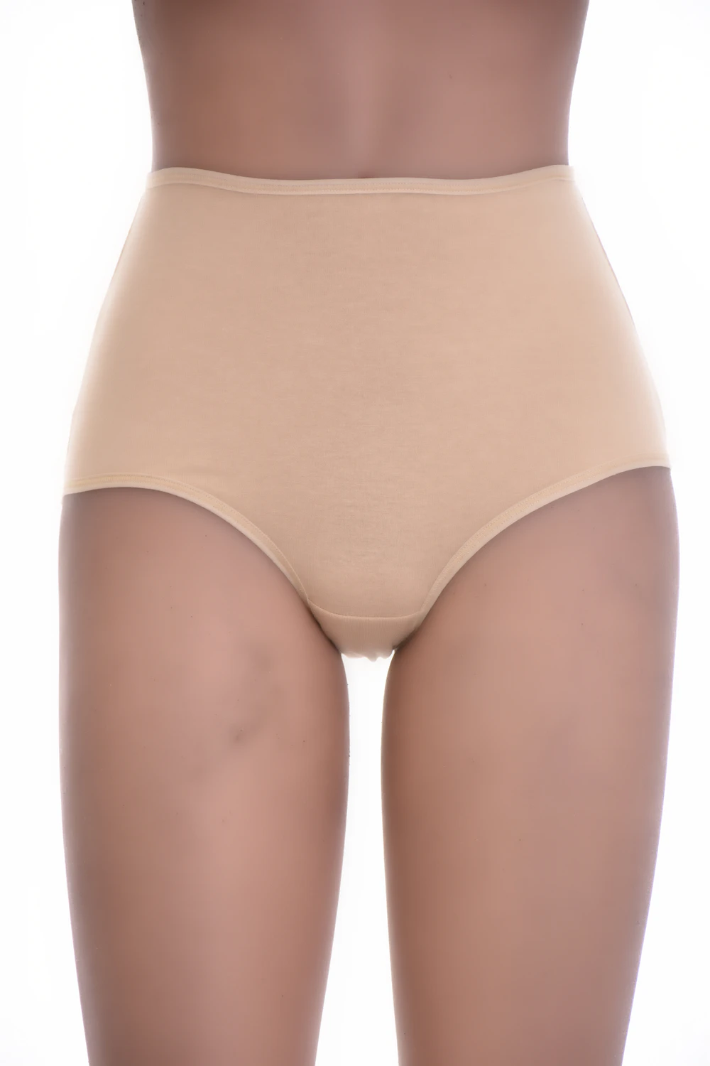Soft cotton-blend high-rise briefs that stay smooth under fitted dresses, with full coverage.