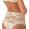 Soft cotton high-waisted Brazilian briefs from Tiara Galiano with moderate back coverage.