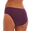 Soft cotton-and-lace bikini briefs with a wide floral lace back and a breathable cotton front.