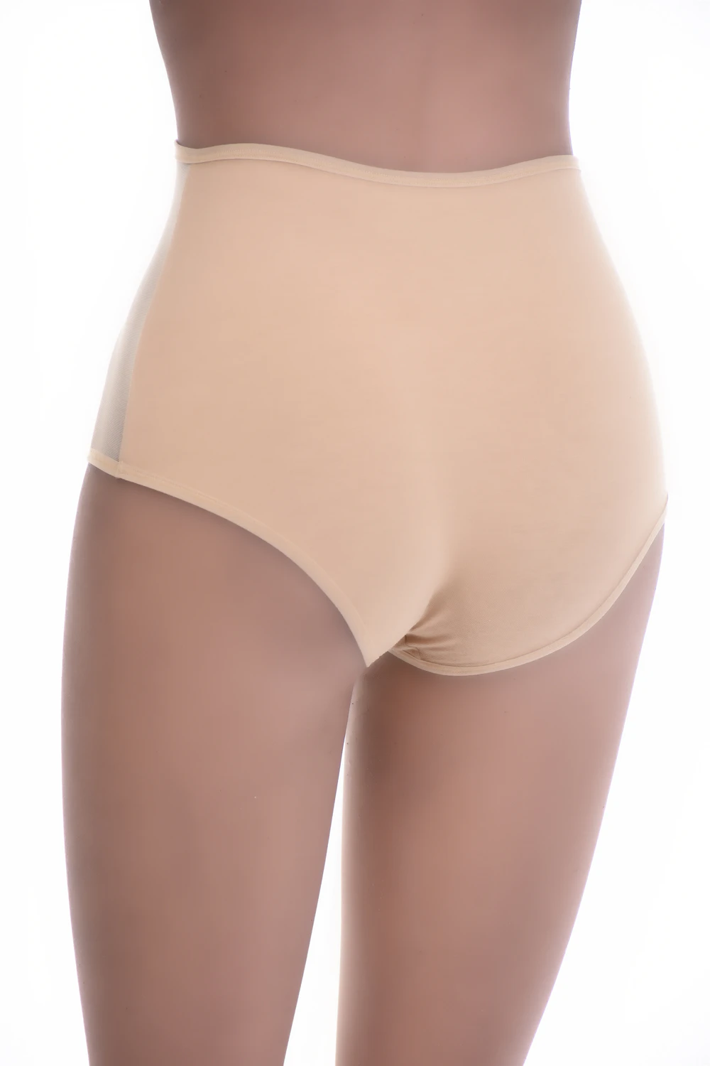 Soft high-waisted cotton briefs with a wide waistband, a fuller-coverage everyday pair that breathes.