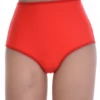 Soft microfiber high-waisted Brazilian briefs for women with a sheer mesh front, smooth under clothing.
