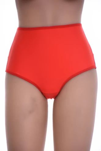 Soft microfiber high-waisted Brazilian briefs for women with a sheer mesh front, smooth under clothing.