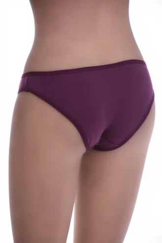 Soft plain cotton briefs from Tiara Galiano with a high leg and a flat waistband that sits low.