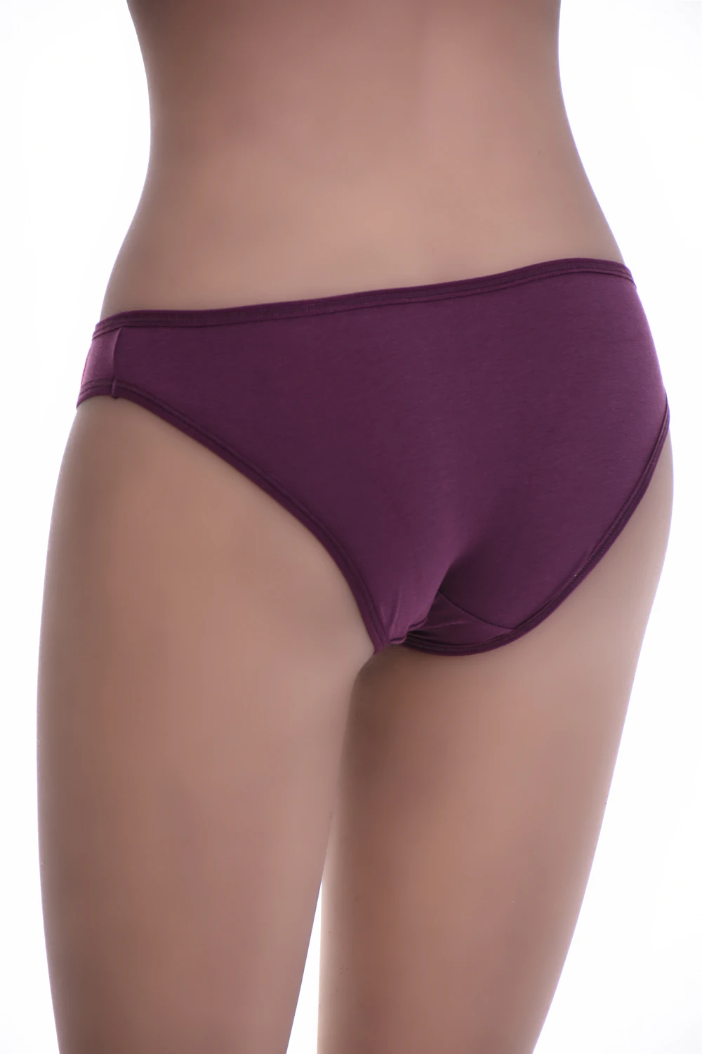 Soft plain cotton briefs from Tiara Galiano with a high leg and a flat waistband that sits low.