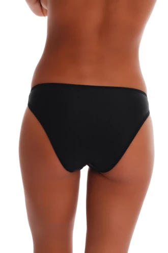 Soft seam-free microfiber bikini briefs from Tiara Galiano with a high leg and low rise.
