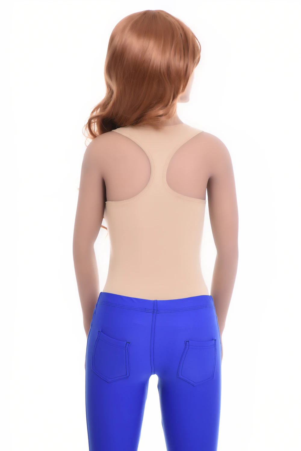 Sporty racerback cotton bodysuit with scoop neckline, easy to layer for daily wear.