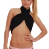 Striped cotton bikini briefs by Tiara Galiano in even pink and gray stripes with slim sides.