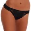 Textured all-lace Brazilian panties with moderate back coverage that stops short of a thong.