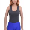 Tiara Galiano cotton bodysuit with racerback and scoop neck, a sporty soft everyday base.