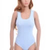 Tiara Galiano cotton tank bodysuit with scoop neck and thong cut, a soft clean everyday base.