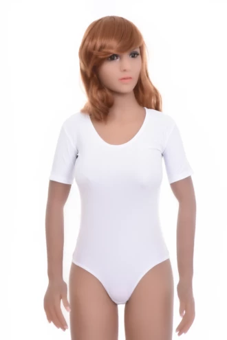 Tiara Galiano microfiber bodysuit with short sleeves and hook-and-eye fastening, a smooth daily base.