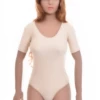 Tiara Galiano microfiber bodysuit in a t-shirt silhouette with thong back, a shape-holding base layer.