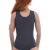 Wide-strap cotton tank bodysuit with scoop neck, a tidy top on its own or smooth base layer.