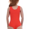 Wide-strap cotton tank bodysuit with scoop neck, a tidy top on its own or smooth base layer.
