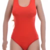 Women's sleeveless cotton bodysuit with scoop neck, racerback and brazilian cut, an everyday base.