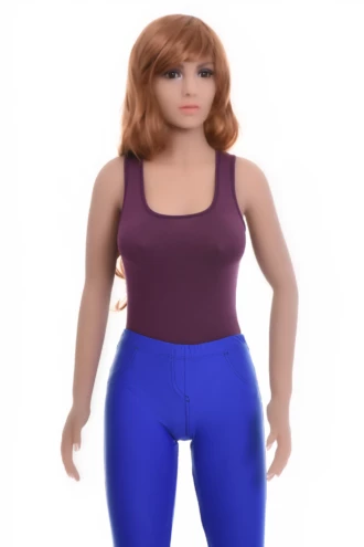 Women's sleeveless cotton bodysuit with scoop neck and wide straps over a brazilian cut, an everyday base.