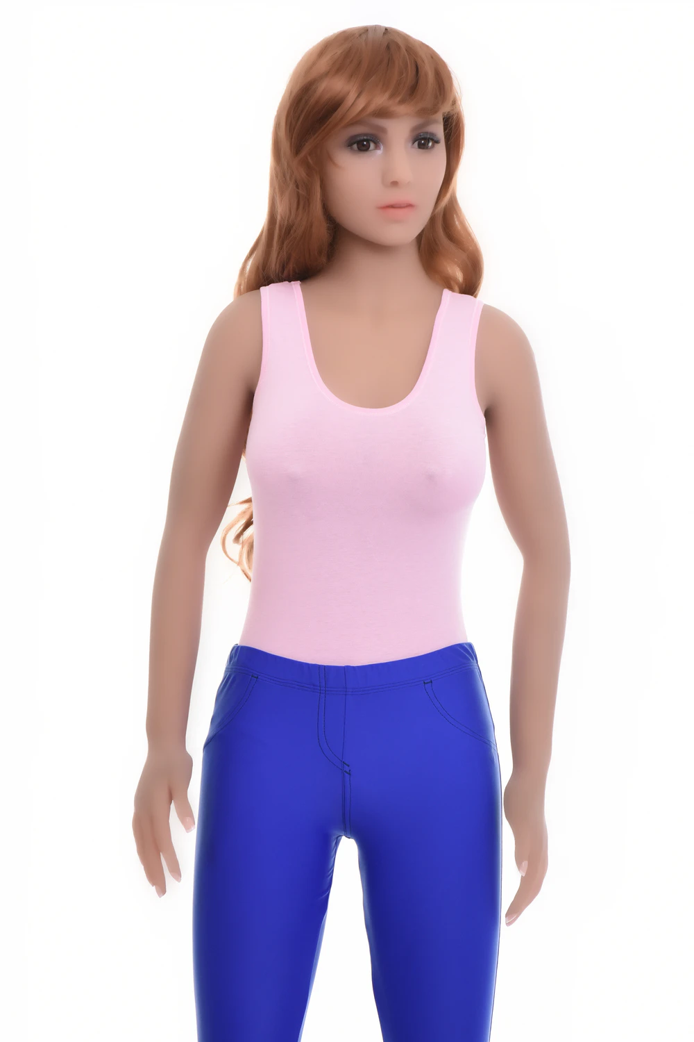 Women's sleeveless cotton bodysuit with scoop neck and wide straps over a brazilian cut, an everyday base.