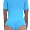 Women's cotton T-shirt bodysuit with scoop neck, short sleeves and brazilian cut, an everyday staple.