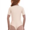 Women's microfiber bodysuit with scoop neck, short sleeves and brazilian cut, a smooth everyday base.