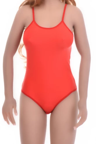 Women's microfiber bodysuit with scoop neck, spaghetti straps and brazilian cut, a smooth everyday base.