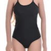 Women's microfiber bodysuit with scoop neck and spaghetti straps over a brazilian cut, smooth everyday base.