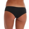 Black knitted wool boyshorts for women, warm and breathable with a soft flat waistband for cooler-weather wear.
