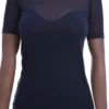 Body-skimming cotton-blend tee with a round neckline, a clean light layer that keeps its shape.