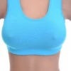 Soft breathable cotton bralette with an open back and wide straps, no wires for gentle everyday support.