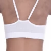 Breathable cotton-blend bralette with a strappy back behind a simple front, soft cups and a low scoop neckline.