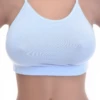 Breathable cotton-blend bralette with a strappy back and a low scoop, soft cups for relaxed comfortable everyday wear.