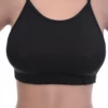 Breathable cotton bralette with a strappy back and a low scoop, soft and light to pull on for gentle support.