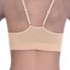 Breathable cotton-blend bralette with a strappy back behind a simple front, soft cups and a low scoop neckline.