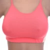 Soft breathable cotton bralette with a strappy back detail and thin straps, gentle wireless support for comfort.