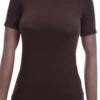 Breathable cotton-blend mock-neck tee with a little stretch, a clean light shape for everyday layering.